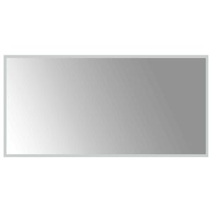 vidaXL LED Badrumsspegel Transparent 100 x 50 cm h&auml;rdat glas
