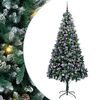 vidaXL Konstgjord julgran Gr&ouml;n 240 cm PVC och St&aring;l och Plast