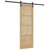 vidaXL Skjutd&ouml;rr Naturlig 73,5 x 211 cm Massiv furu