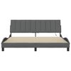 vidaXL Bed Frame without Mattress "Hanko" Dark Grey 180x200cm Fabric