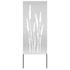 vidaXL Tr&auml;dg&aring;rds integritetssk&auml;rm Silver 50 x 140 cm Galvaniserat st&aring;l