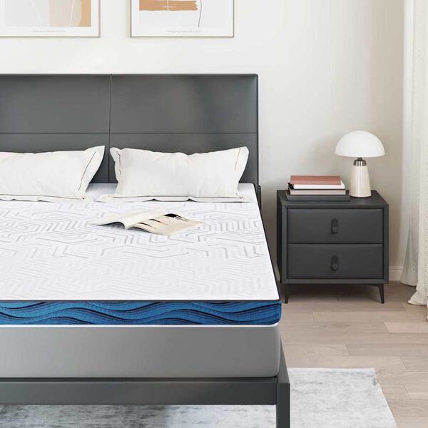 vidaXL Madrasskydd Vit 140 x 190 cm Jacquardtyg