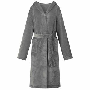 vidaXL Badr&auml;kt Hoodie M&ouml;rkgr&aring; S Flanell