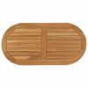 vidaXL Bordsskiva 80 x 40 x 2,5 cm Oval Massivt teaktr&auml; Naturlig