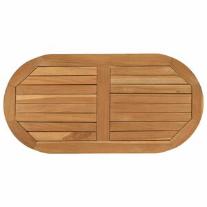 vidaXL Bordsskiva 80 x 40 x 2,5 cm Oval Massivt teaktr&auml; Naturlig