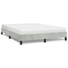 vidaXL S&auml;ngram utan madrass ljusgr&aring; 152x203 cm queen size sammet