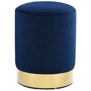vidaXL Pall bl&aring; och guld sammet 28 x 36 cm