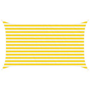 vidaXL Solskugge segel Gul och Vit 3,5 x 2 m 100% polyester oxford