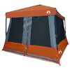 vidaXL Campingt&auml;ltset med tak 2 pcs Gr&aring; och orange Taffeta och tyg