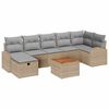 vidaXL Tr&auml;dg&aring;rdsoffset 8 st Beige Poly rattan