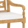 vidaXL Matgrupp för trädgården 3 delar med dynor massivt teakträ