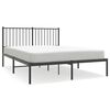 vidaXL S&auml;ngram med huvudgavel metall svart 135x190 cm
