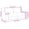 vidaXL Soffa 2-sits gr&auml;ddvit 180x78x84 cm sammet