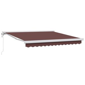vidaXL Markis automatiskt inf&auml;llbar brun 300x250 cm
