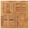 vidaXL Bordsskiva massiv teak fyrkantig 80x80x2,5 cm