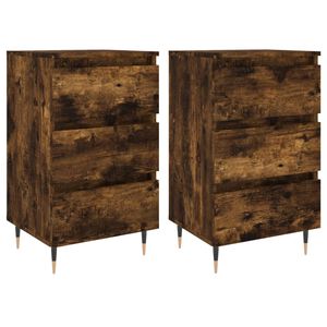 vidaXL S&auml;ngbord 2 st r&ouml;kf&auml;rgad ek 40x35x69 cm konstruerat tr&auml;
