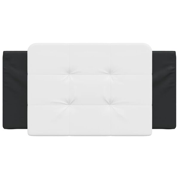 vidaXL Headboard Cushion "Zadar" White and Black 100 cm Faux Leather