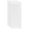 vidaXL Sk&aring;pluckor lamelldesign 4 st vit 99,3x39,4 cm massiv furu