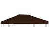 vidaXL Paviljongtak 310 g/m&sup2; 3x4 m brun