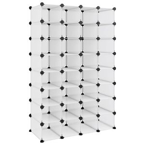 vidaXL Skohylla transparent 93x36,5x140 cm PP