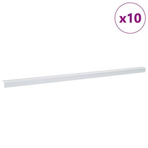vidaXL Trappnoslister 10 pcs Silver 67 cm Aluminium