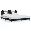 vidaXL Bed Frame "Viana" without Mattress Black and White 180x200 cm Faux Leather
