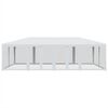 vidaXL Partytält med 12 sidoväggar i nät 8x4 m HDPE vit