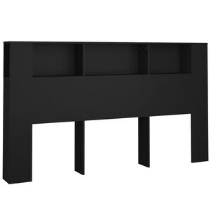 vidaXL S&auml;nggavel med f&ouml;rvaring svart 180x18,5x104,5 cm