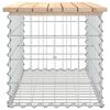 vidaXL Trädgårdsbänk gabion-design 83x44x42 cm massiv furu
