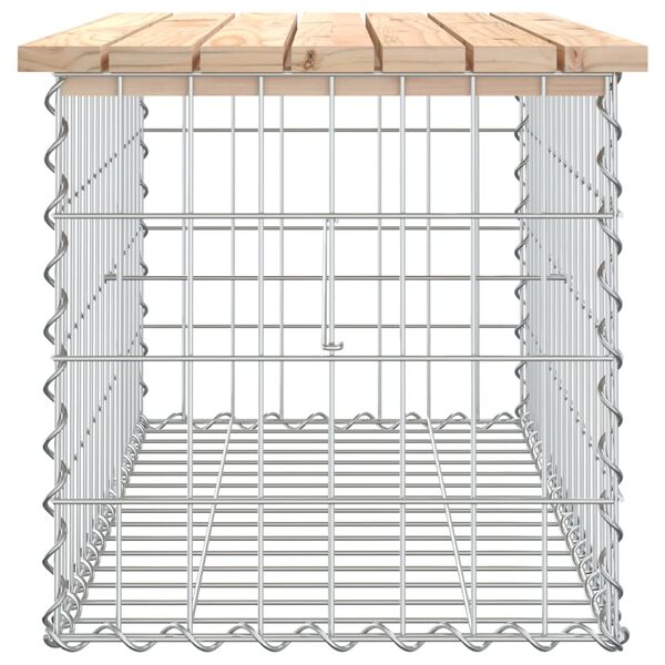 vidaXL Trädgårdsbänk gabion-design 83x44x42 cm massiv furu