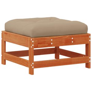 vidaXL Tr&auml;dg&aring;rdsfotpall Massivt furu VaxBrun