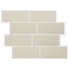 vidaXL Subwaytile 10 pcs Beige 29 x 21 cm Polyuretan och PET