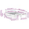 vidaXL Sängram utan madrass 120x200 cm massiv furu