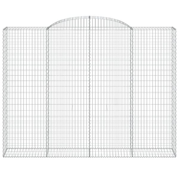 vidaXL Gabioner bågformade 7 st 300x50x220/240 cm galvaniserat järn