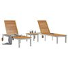 vidaXL Lounger 2-person 3 pcs Brun Massivt Akaciaträ