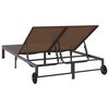 vidaXL Solb&auml;dd 2-person Brun 60 x 200 x 27cm konstrotting