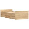 vidaXL S&auml;ngram med huvudgavel och fotgavel sonoma-ek 90x200 cm