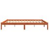 vidaXL S&auml;ngram utan madrass vaxbrun 180x200 cm massiv furu