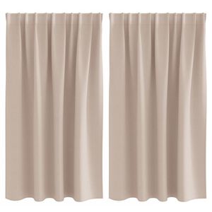 vidaXL M&ouml;rkl&auml;ggningsgardiner med Ringar 2 pcs Taupe 140 x 140 cm