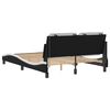 vidaXL Bed Frame with LED without Mattress "Zadar" Black and White 140x190 cm