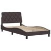 vidaXL Bed Frame without Mattress Dark Brown 100x200 cm Fabric