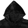 vidaXL Filt-hoodie Svart l Flanell
