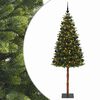 vidaXL Konstgjord julgran med kulor 180 cm 300 LED-lampor Varmvit