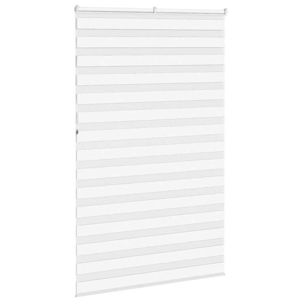 vidaXL Rullgardin zebra vit 150x230 cm tyg bredd 145,9 cm polyester