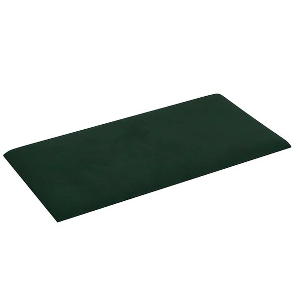 vidaXL Väggpaneler 12 st mörkgrön 30x15 cm sammet 0,54 m²