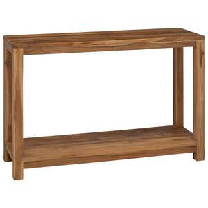 vidaXL Konsolbord Naturlig 110 x 35 x 75 cm Massivt teaktr&auml;