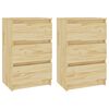 vidaXL S&auml;ngbord 2 st 40x29,5x64 cm massiv furu