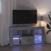 vidaXL Hörn LED TV-skåp Betonggrå 103 x 40 x 50 cm Konstruerat trä