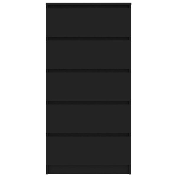 vidaXL Byrå svart 60x35x121 cm konstruerat trä