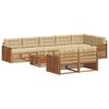 vidaXL Utomhussoffset med kudde 9 pcs Naturlig och Beige